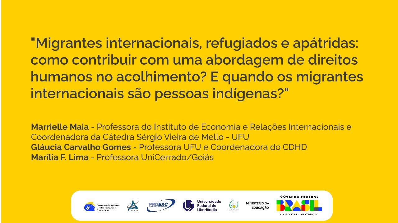 Migrantes Internacionais, refugiados e apátridas: como contribuir com abordagem de DH no acolhimento