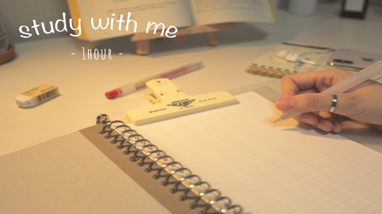 Study with me 1hour 勉強風景 1時間 (no music)