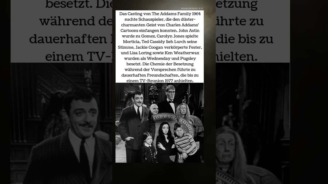 Das legend&auml;re Casting von The Addams Family (1964)