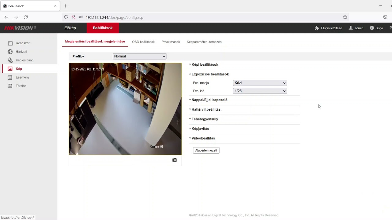 HIKVISION - ColorVu kamerák beállítása