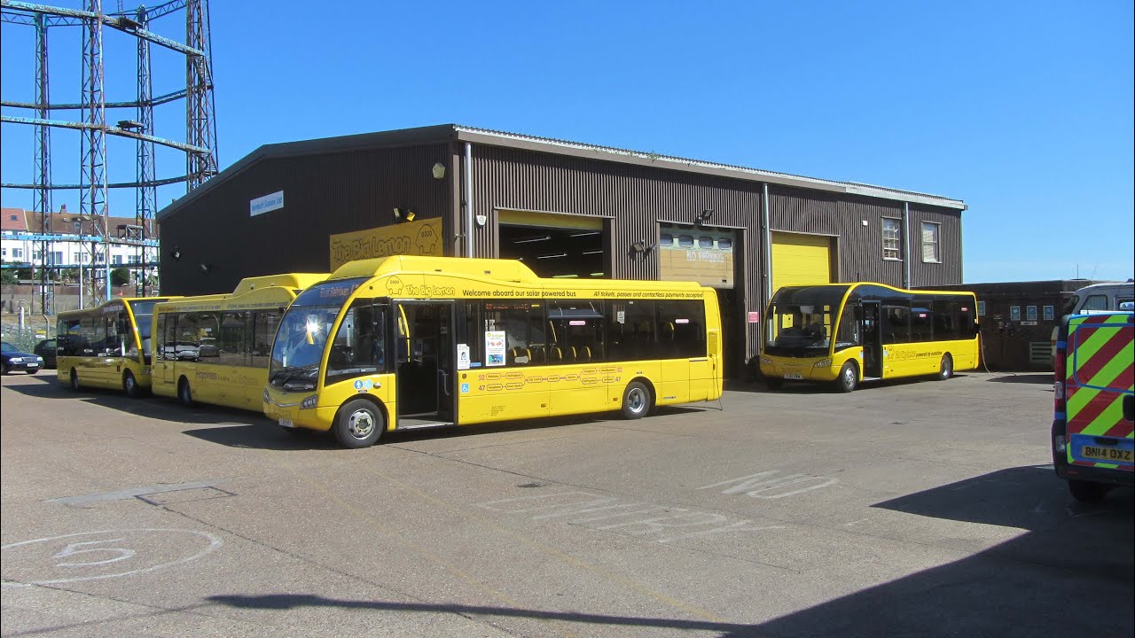 Big Lemon Buses In Brighton.