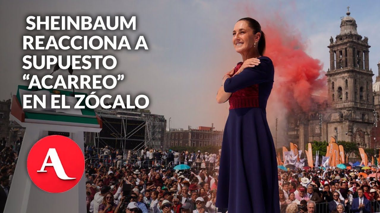 Claudia Sheinbaum rechaza acarreo y pagos para asistir al evento en el Z&oacute;calo de la CDMX