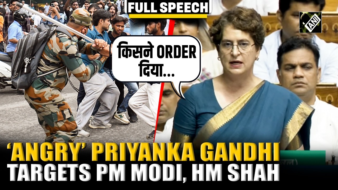 Priyanka Gandhi fumes over Police&rsquo;s action in CJP protest during Anti-Paper Leak Debate in Lok Sabha