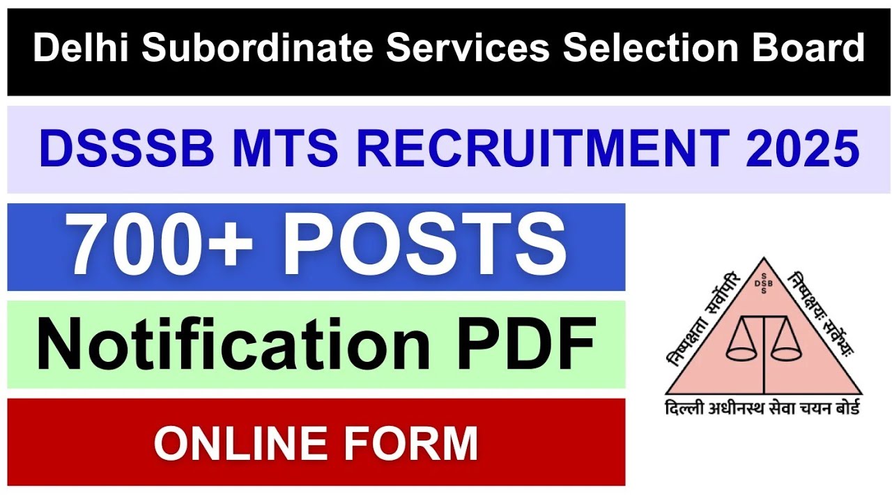 Delhi MTS Vacancy 2025 December 🔥 | 10th Pass Govt Job | Delhi MTS Bharti 2025 Latest Update