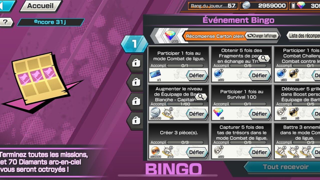 L’éventent bingo est de retour ! / OPBR / ONE PIÈCE BOUNTY RUSH 