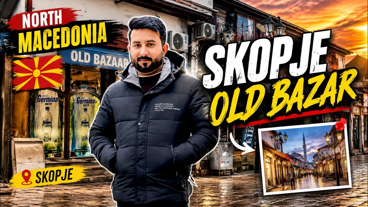 Skopje old Bazaar Night View | North Macedonia | Largest Market in the Balkan Countries