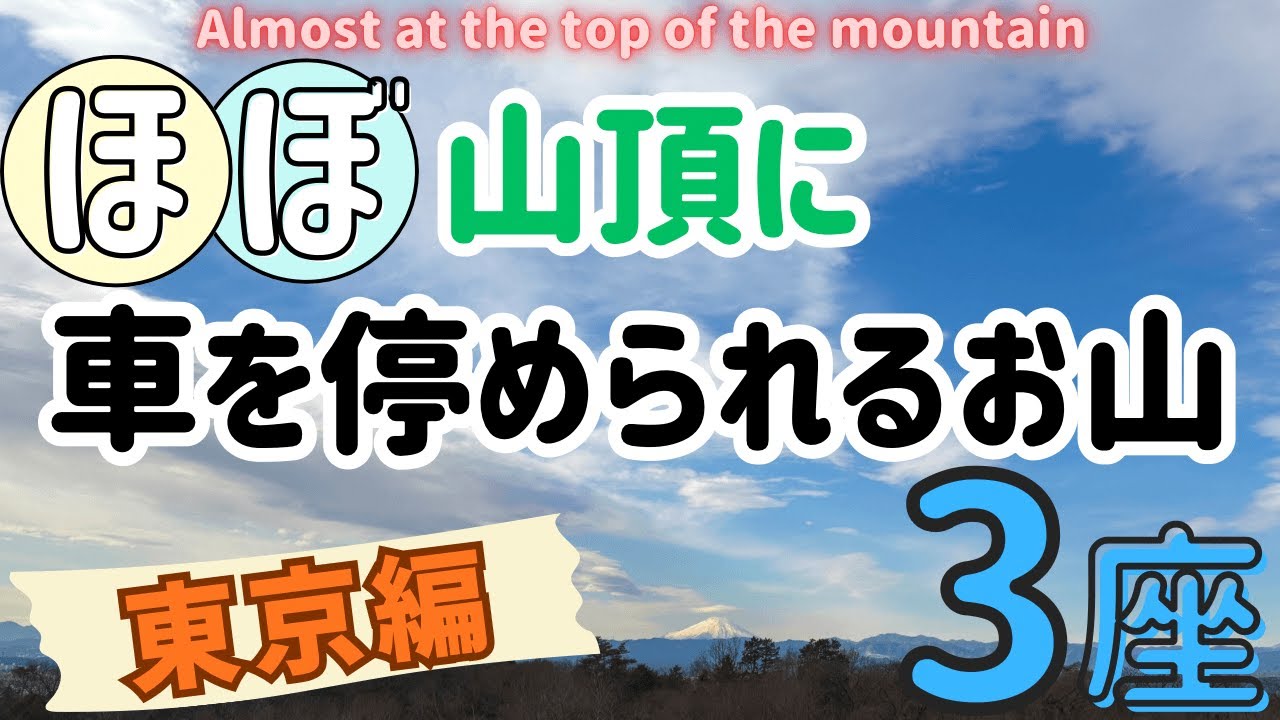 【ほぼ山頂に車で行ける山】第三弾🗼東京の建物や山々⛰️が駐車場から少し歩くだけで見えます💡