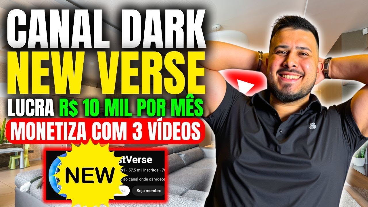 Como Criar um Canal Dark de SIMPLES que Monetiza R&aacute;pido e Ganhar Dinheiro com YouTube