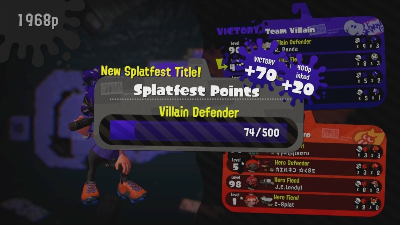 Splatoon 2 - Global Splatfest (Dec. 14th) - Reaching Villain Defender