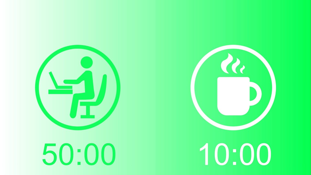 50/10 Pomodoro Timer | Deep Focus for ADHD 🧠 Noisy Background | 5 Hours Study Session