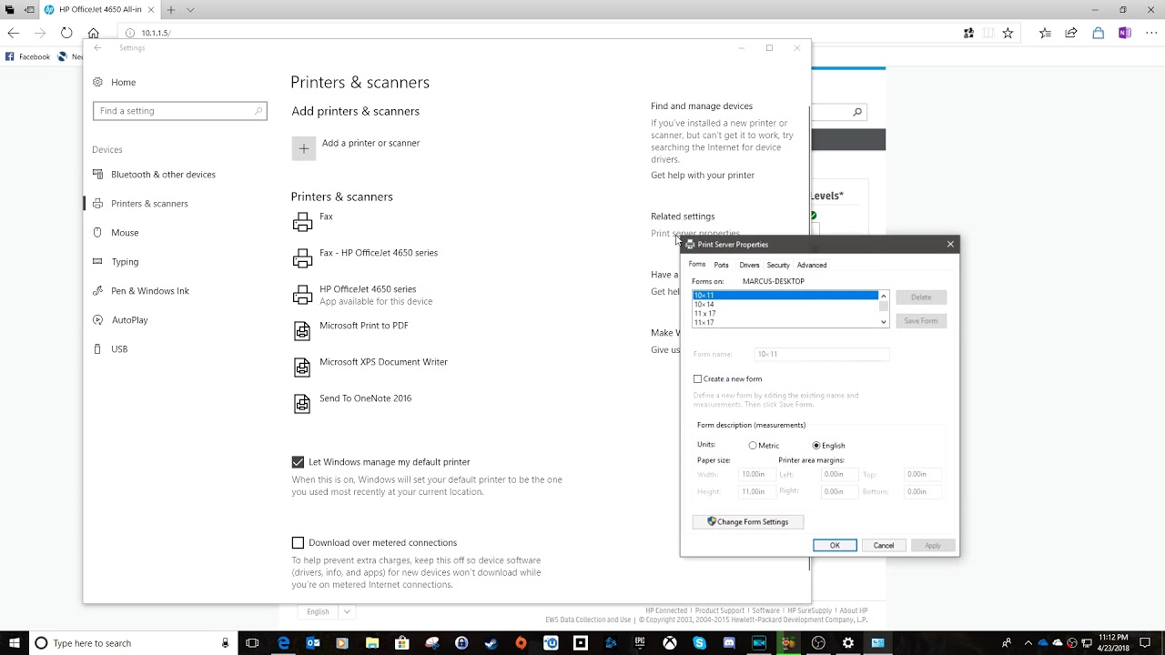 Настройка порта TCP/IP принтера в Windows 10 (устранение неполадок с перезапуском принтера HP)