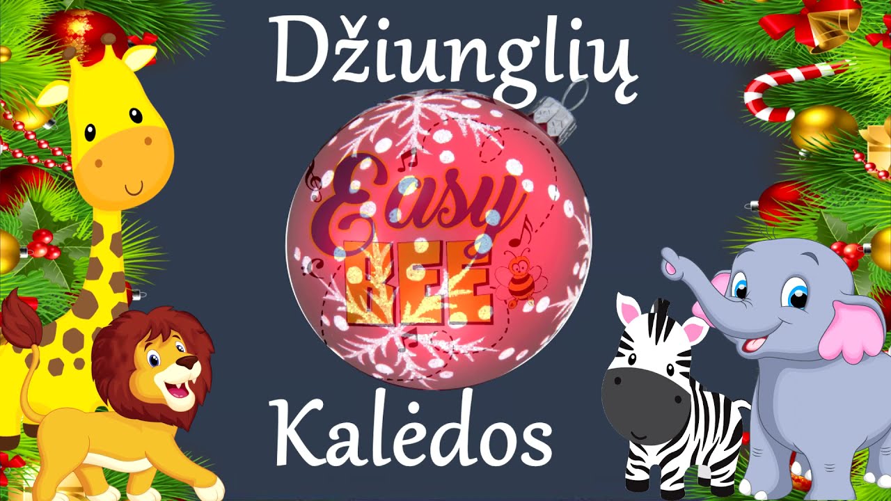 ❄️Kalėdinės dainos vaikams - 🌴Džiunglių Kalėdos🦁 I EasyBee✨️