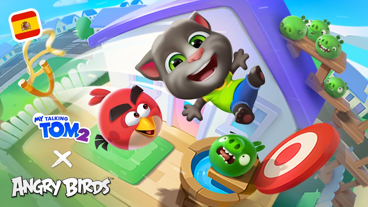 ¡Talking Tom + Red contra los cerdos! 🐷💥 @Angry Birds Mi Talking Tom 2