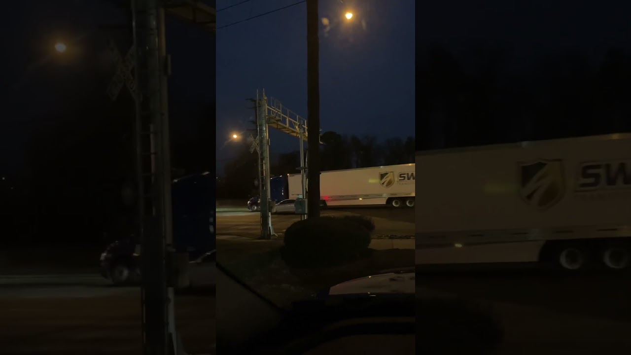 A Freightliner with a dry van