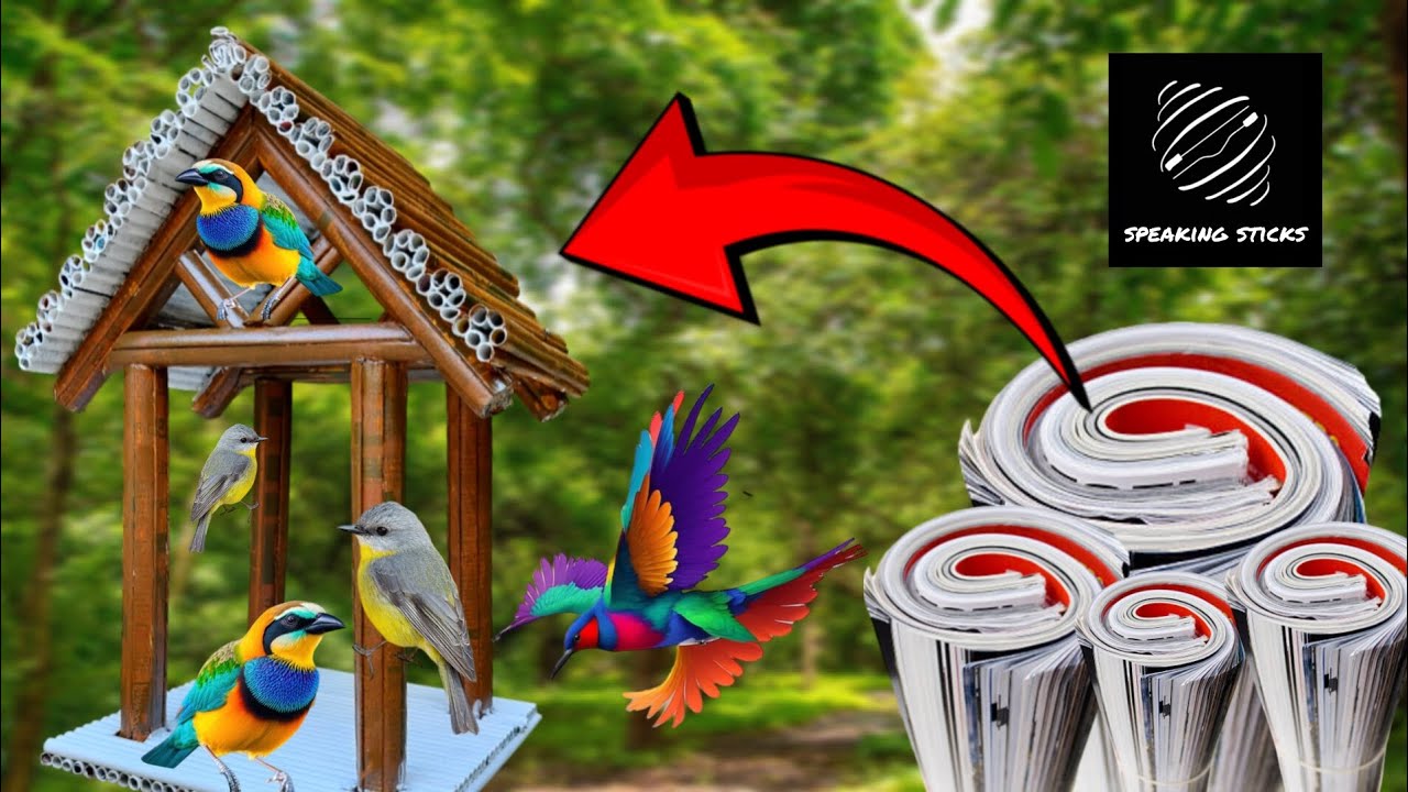 Newspaper Bird house 🐦🏠 | How To Make | bird house| Speaking sticks 