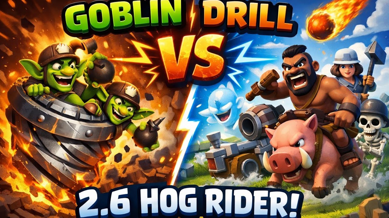 How To Beat drill decks with 2.6 Hog cycle deck 🔥 #clashroyale 