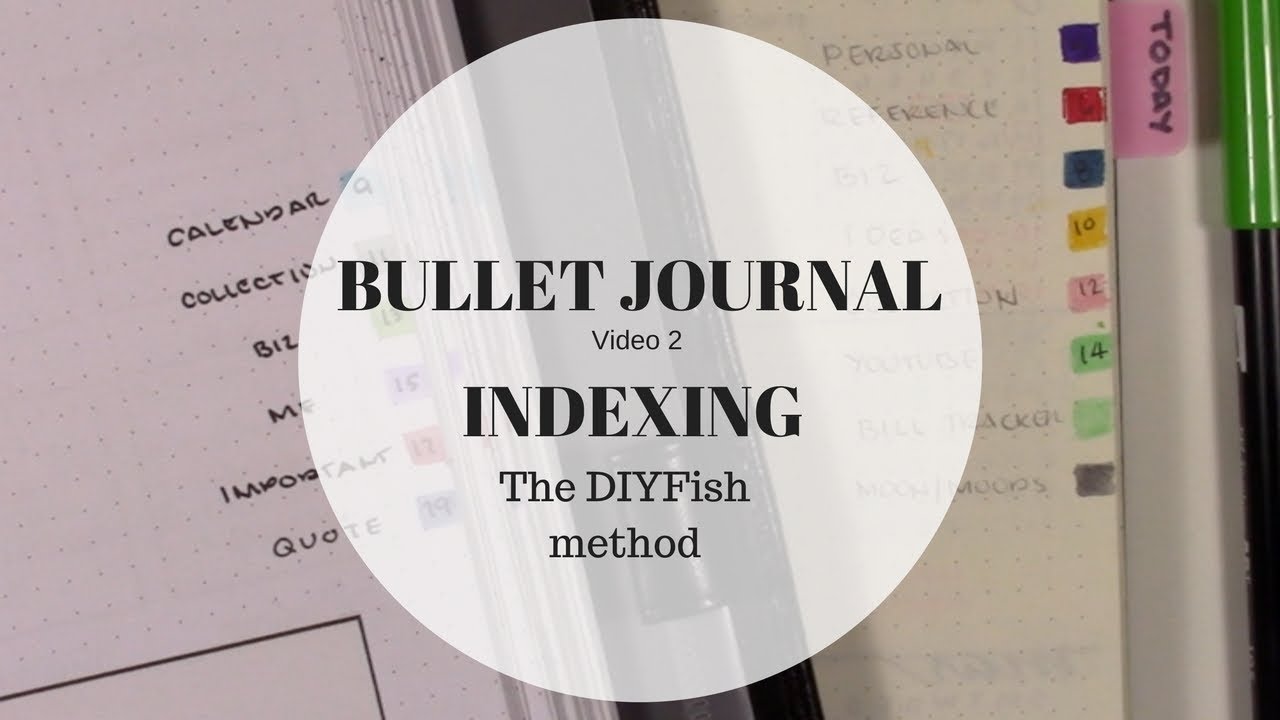 BULLET JOURNAL | INDEXING  - DIYFish method