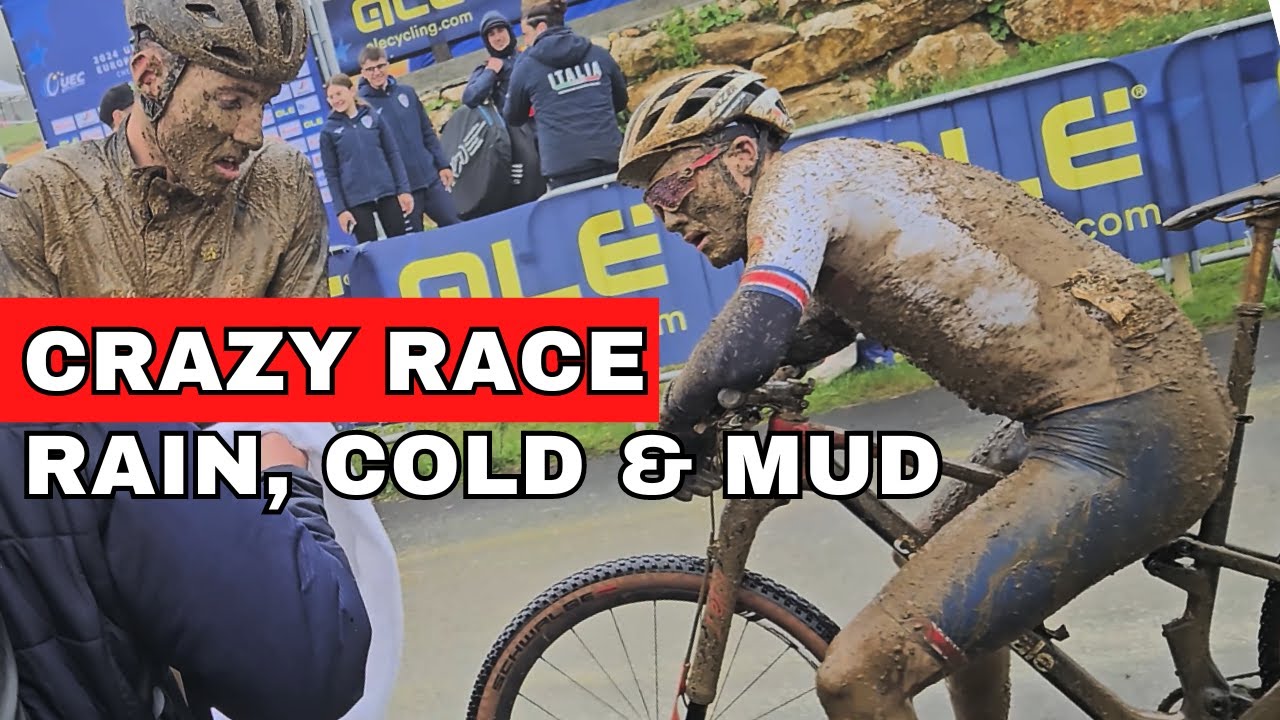 UEC MTB EUROPEAN CHAMPIONSHIPS highlights - MEN Elite XCO. A muddy race: supporter's POV #EuroMTB24