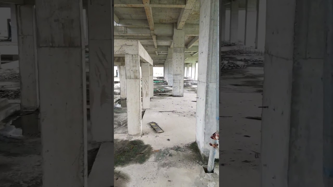 Low-altitude shooting of the rotten tail building, what's inside? #aerialview #drone #travel #dji
