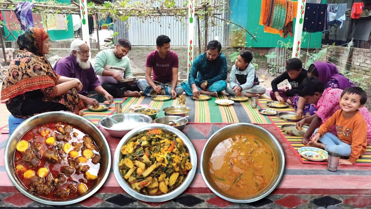 গরুর মাংসের মজাদার রান্নার সাথে সুস্বাদু নিরামিষ ও বড় মাছের মাথা দিয়ে ছোলার ডাউল?