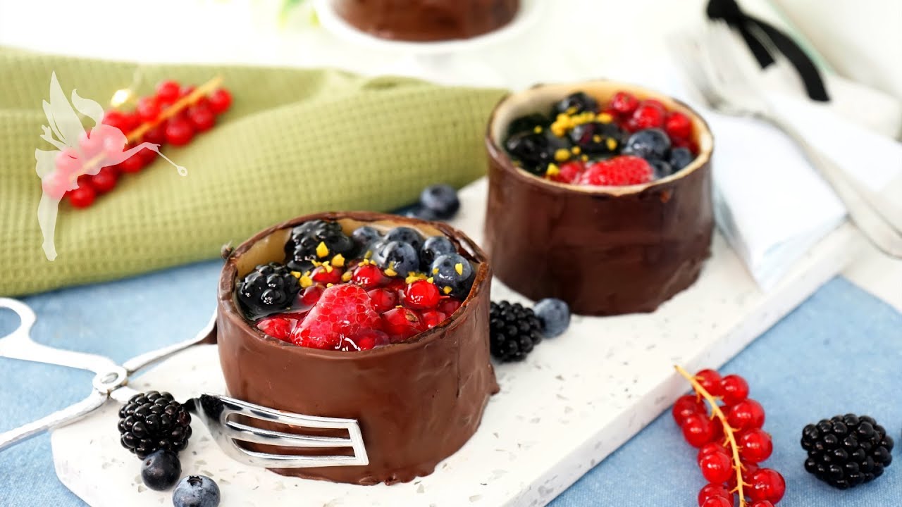 Schweizer Dessert Rezept - Marzipan, Baiser & Obst Törtchen Tutorial - Dessert DIY - Kuchenfee