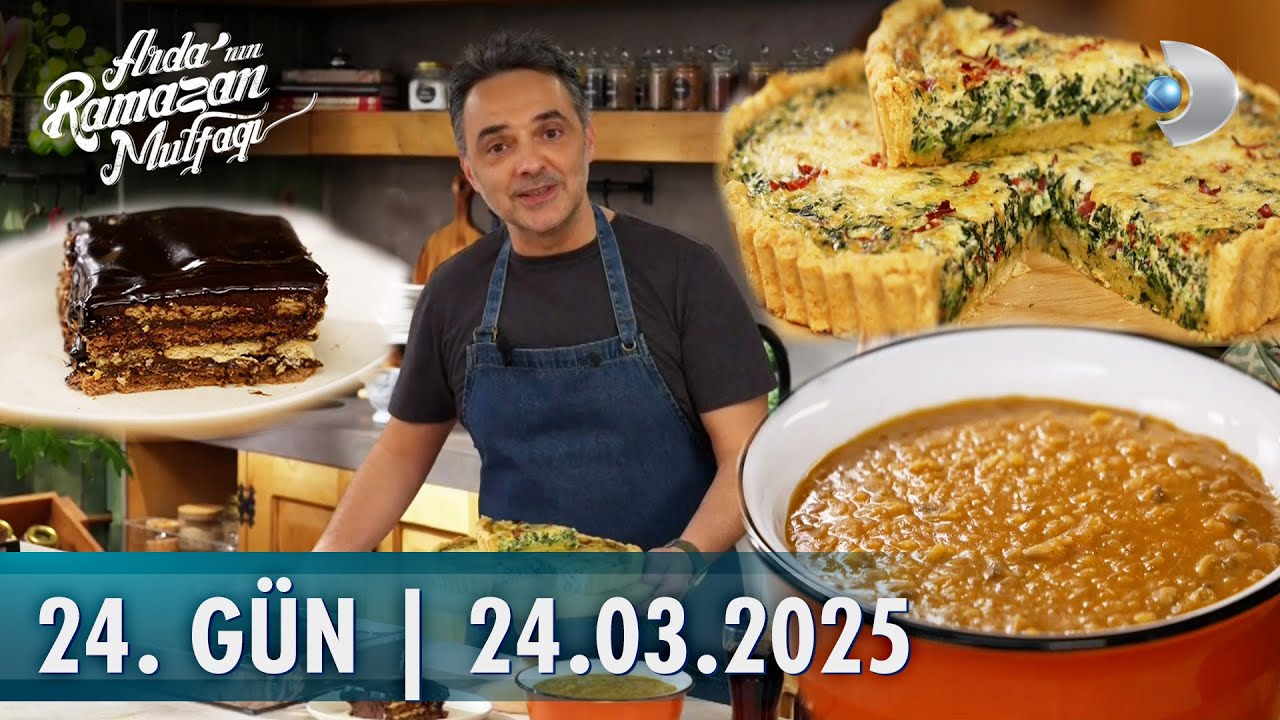 Arda'nın Ramazan Mutfağı 24. Gün | Mantarlı Mercimek Çorbası, Ispanaklı Kiş, Puding Pastası