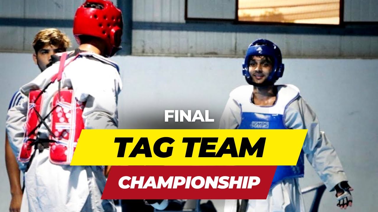 Tag team final.|| Taekwondo fight|| Peace taekwondo tag team|| Akash Bhardwaj fight||