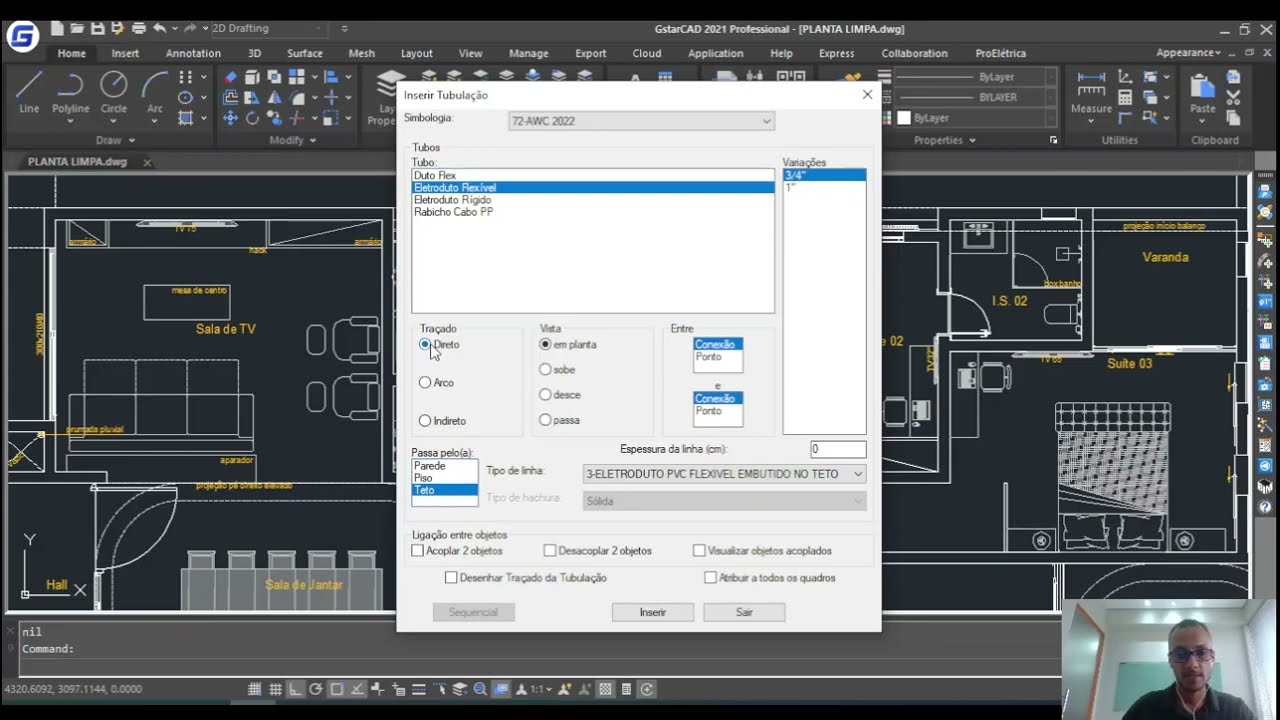 Inserindo eletroduto e fiação no pro eletrica - pt3