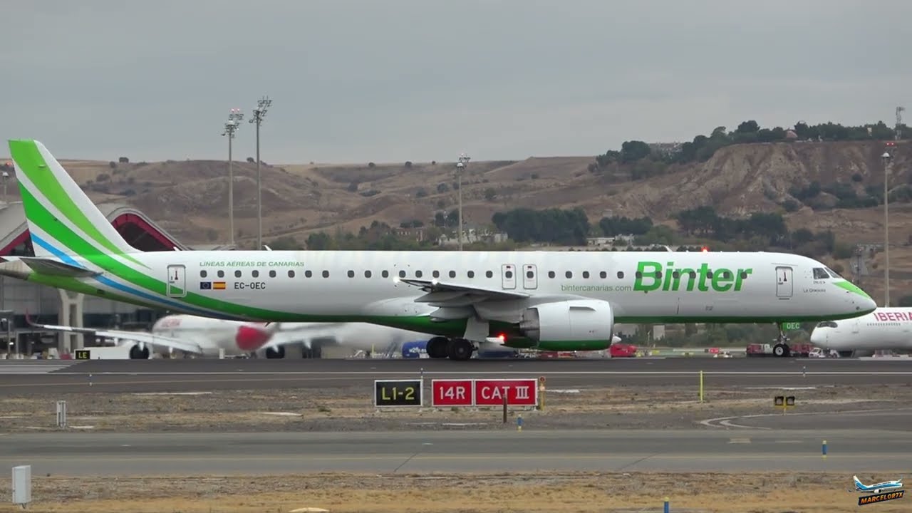 Takeoff Embraer E195-E2 - EC-OEC - Binter Canarias - Madrid Airport (MAD) - 01/11/25
