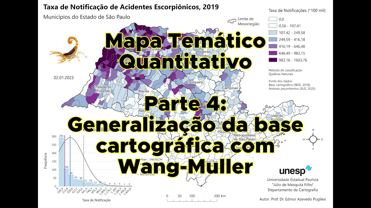 Mapa Temático P4 - Generalização da base cartográfica de municípios