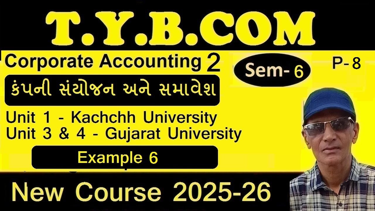 T.Y.B.Com Sem 6 Corporate Accounting 2 કંપની સંયોજન અને સમાવેશ | sadhusir