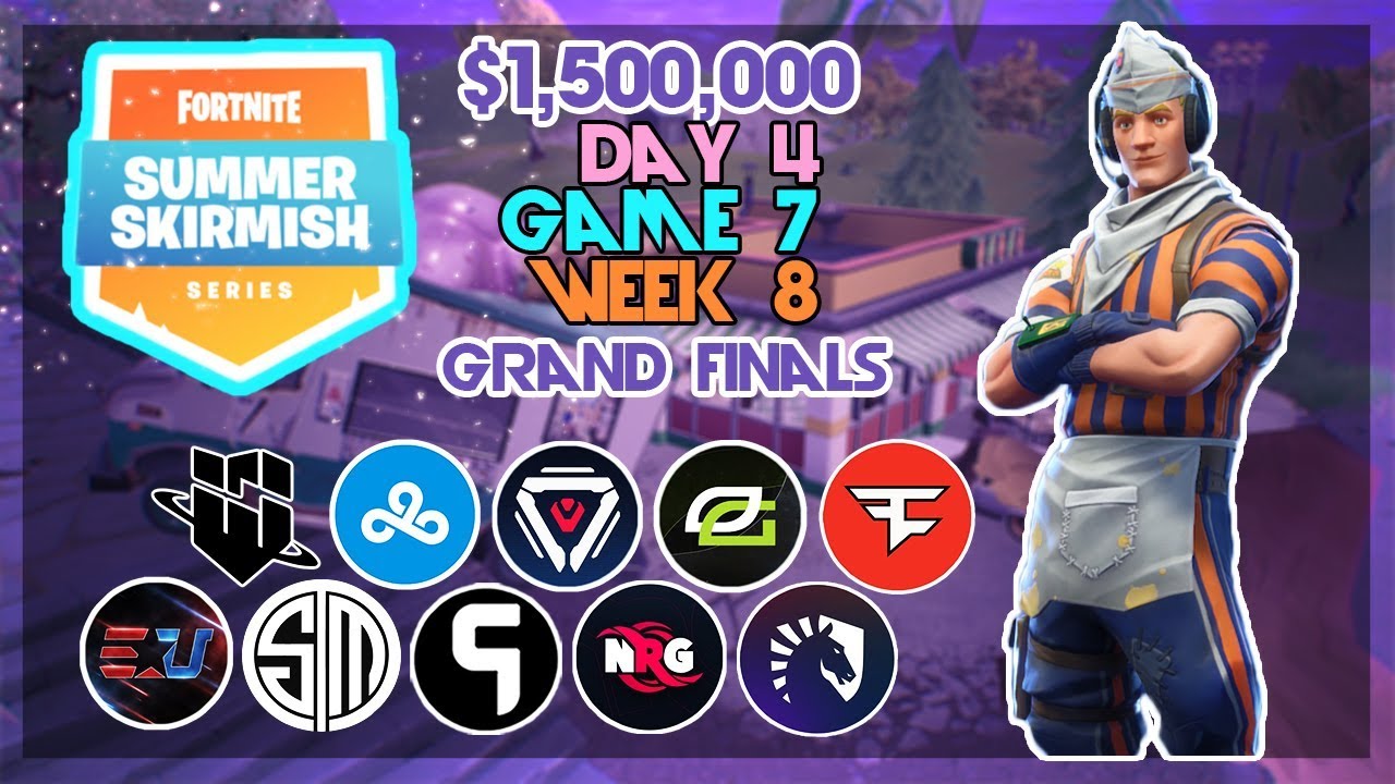 $1,500,000 🥊Grand Final Summer Skirmish🥊 Day 4/Game 7 (Ninja Strafeshot Drnkie Daequan)(Fortnite)