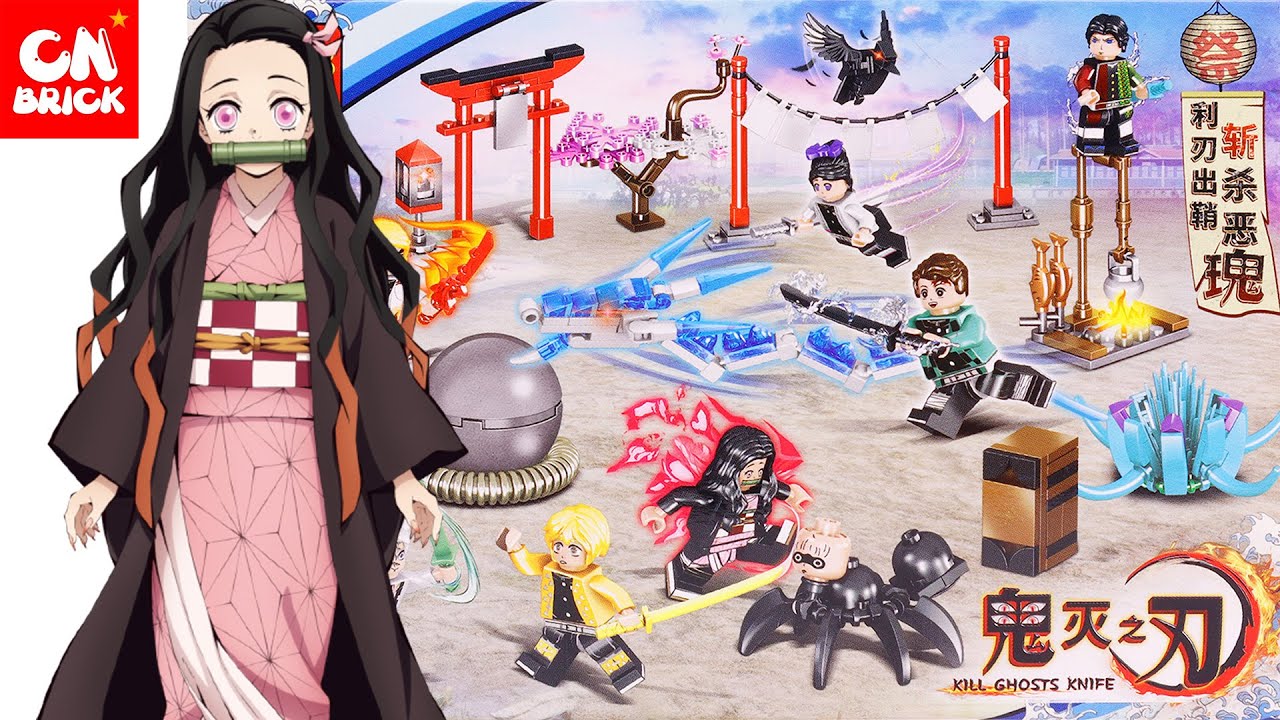 Unoffical LEGO DEMON SLAYER KIMETSU NO YAIBA MINIFIGURES SET PRCK69612 Unofficial LEGO SPEED BUILD