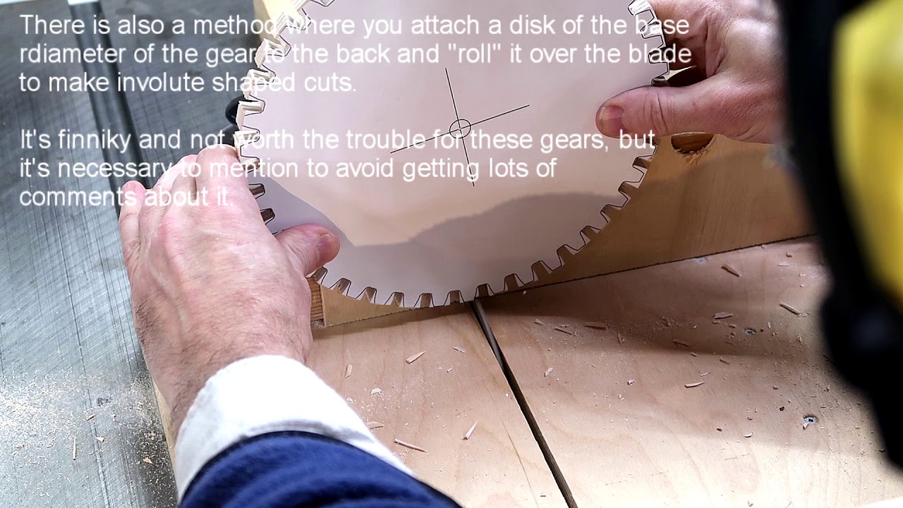 Cutting a gear on the table saw