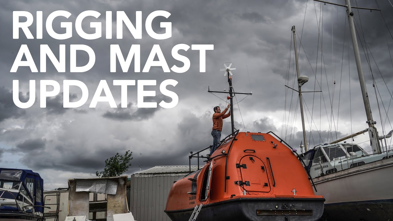 Quick update: mast rigging and wiring up the AIS, VHF, horn & lights. Lifeboat Conversion Ep81 [4K]