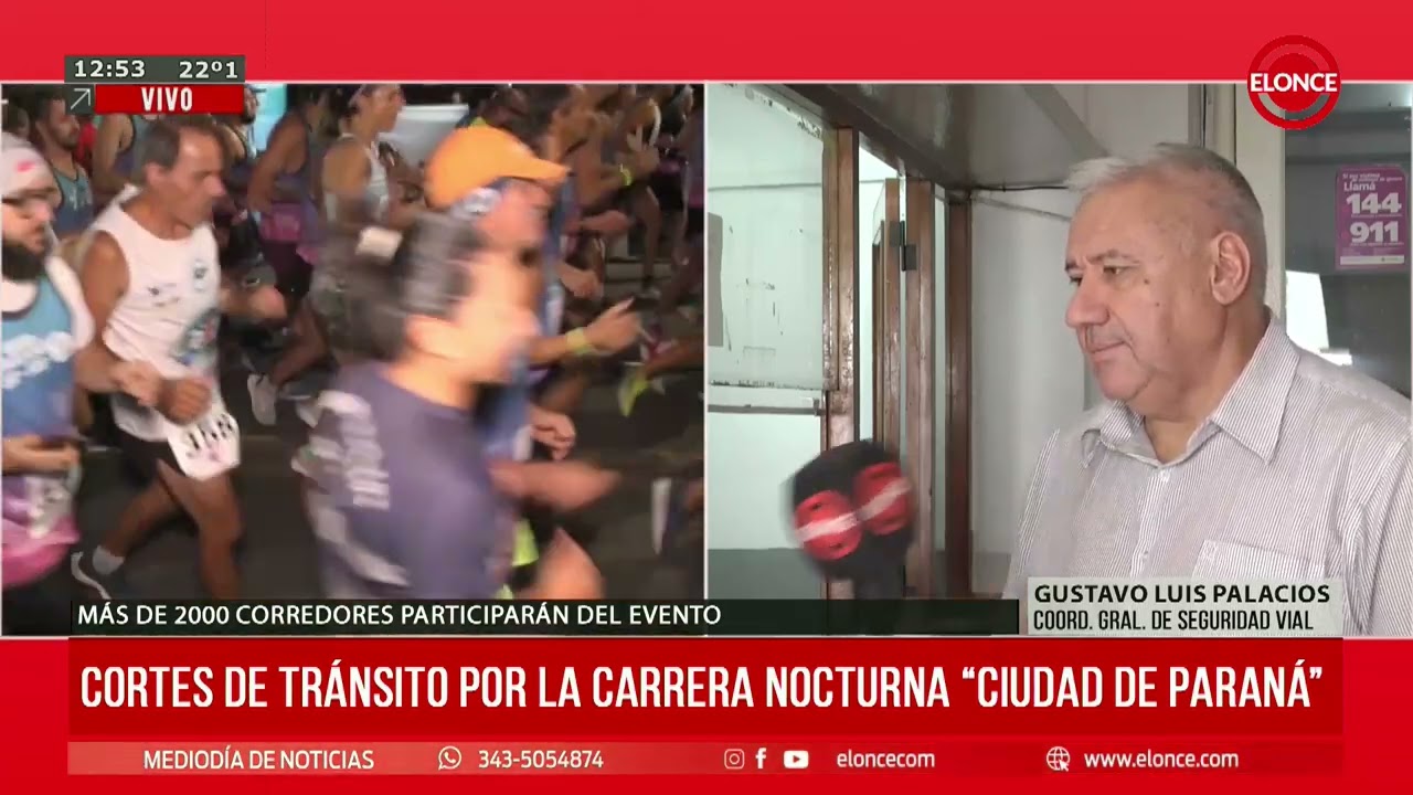 Cortes de tránsito por la carrera nocturna 