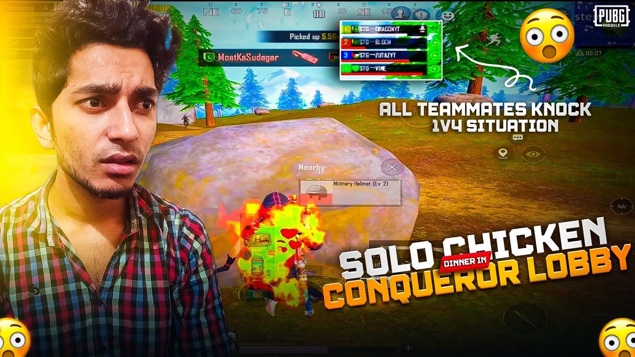 Solo Chicken Dinner in Conqueror Lobby With Clutch 😬| DRAGON YT