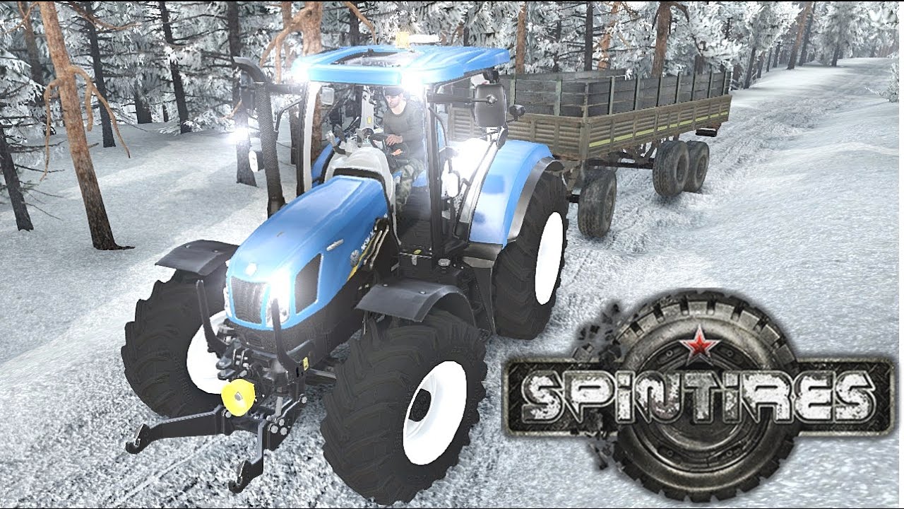 Spintires MP ☆Łamanie drzew, Tak Blisko celu, Zima na pełnej ''Beka'' New Holland T6 #3/3 ㋡ Tanas