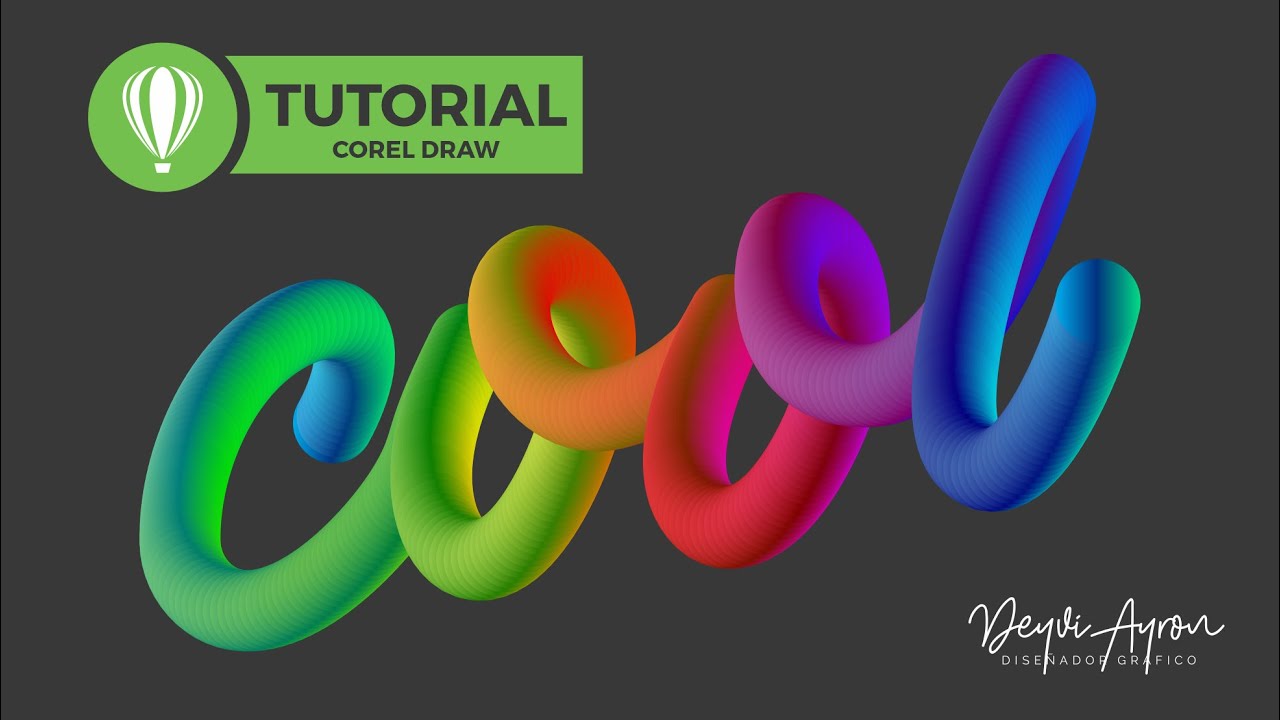 🔴ESTILO DE LETRA con MEZCLAR CorelDRAW 🦄 + Link de descarga