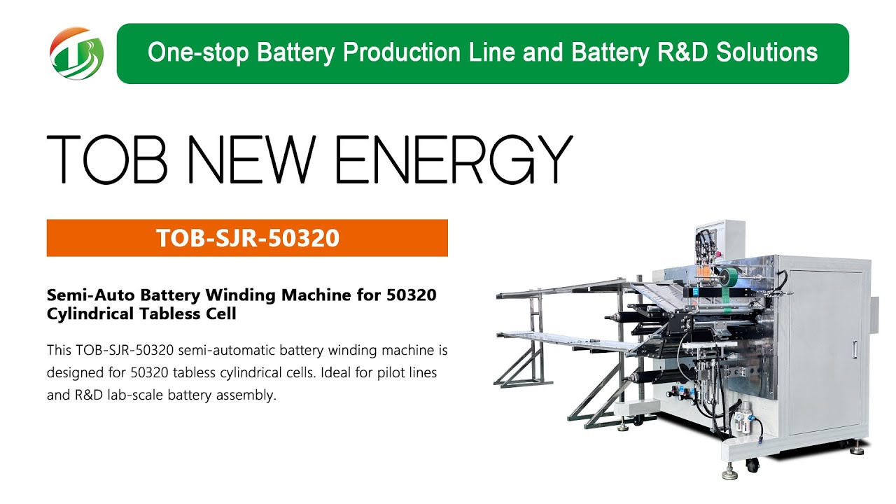 Semi-Auto Battery Winding Machine for 50320 Cylindrical Tabless Cell