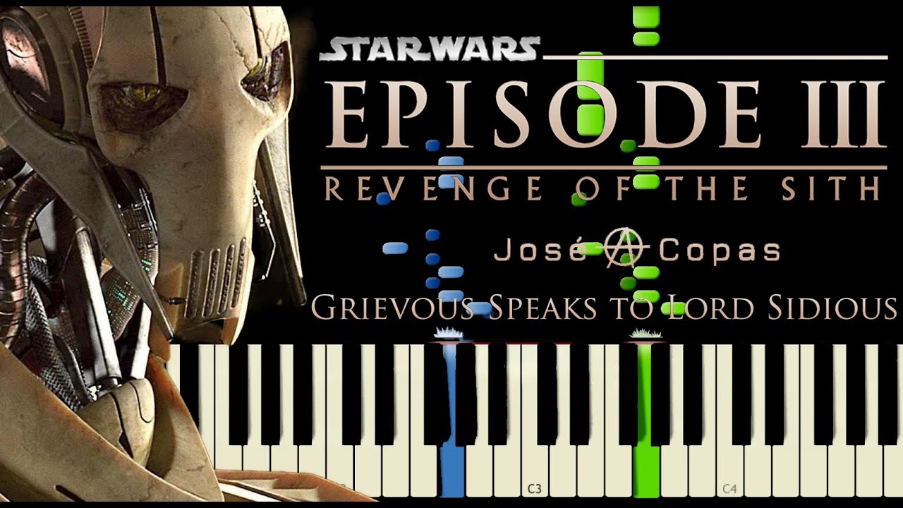 Star Wars III - Grievous Speaks to Lord Sidious | Grievous Theme (Piano Tutorial + Sheet Music)