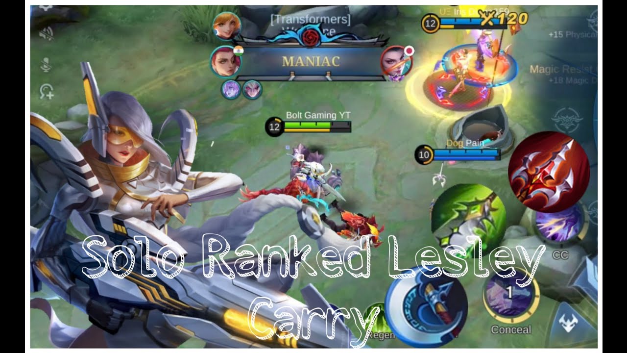 Unstoppable Lesley 0 Death gameplay| Mythical Honor Ranked Match| Bolt Gaming 