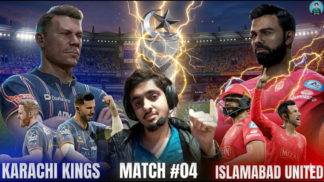 #04 💙Karachi Kings vs ❤️Islamabad United -🏆PSL 2025 - Cricket 26 AfsarAKGamer 