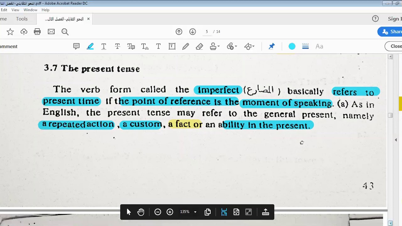 Tense and Time in Arabic and English