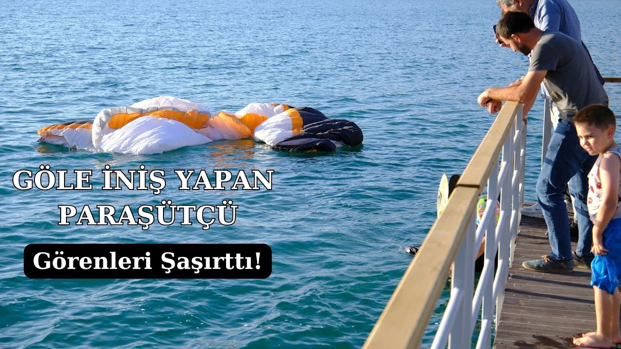 Yamaç Paraşütçülerinin Acıgöl'e İnişi Turistlerin İlgisini Çekiyor