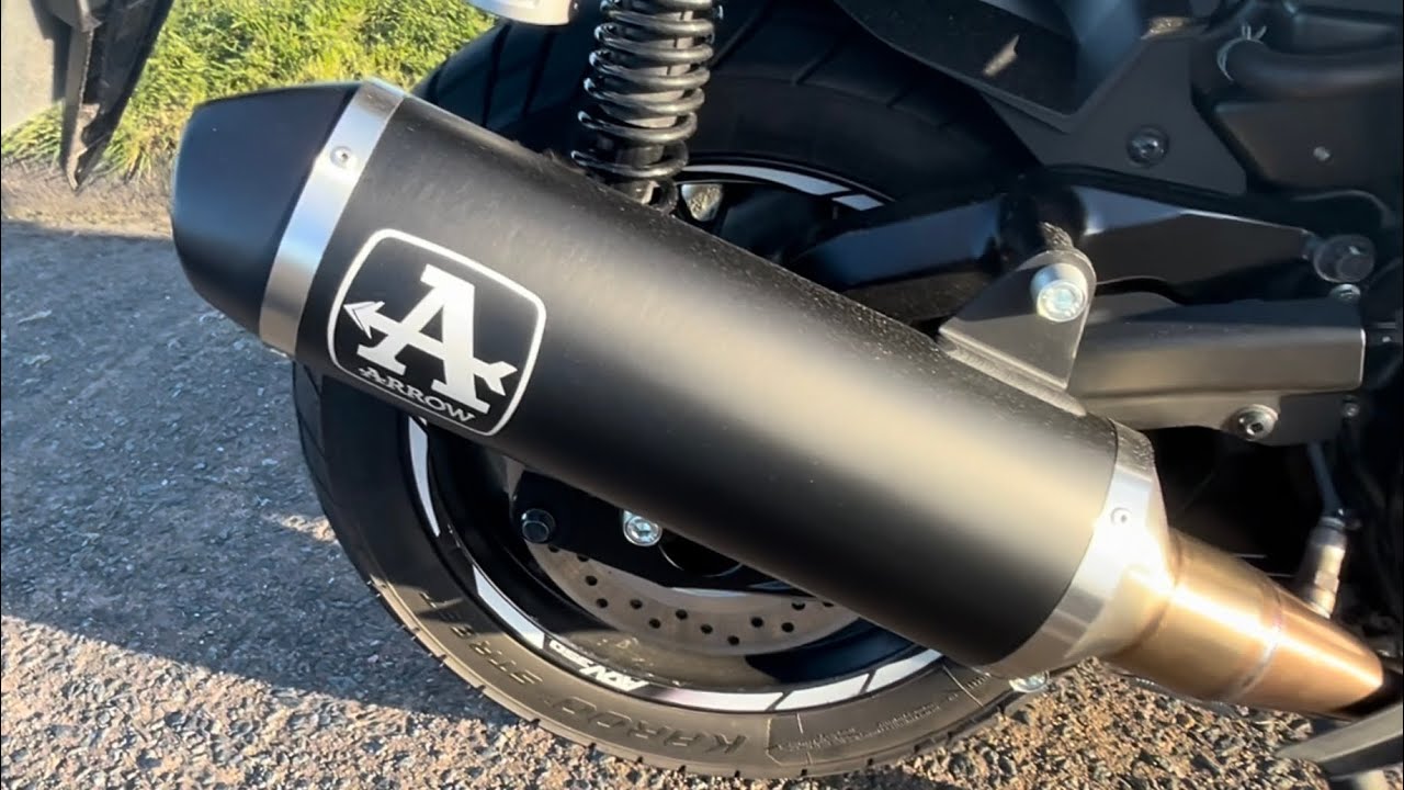 Onboard and more thoughts on Honda ADV350 with arrow slip on exhaust