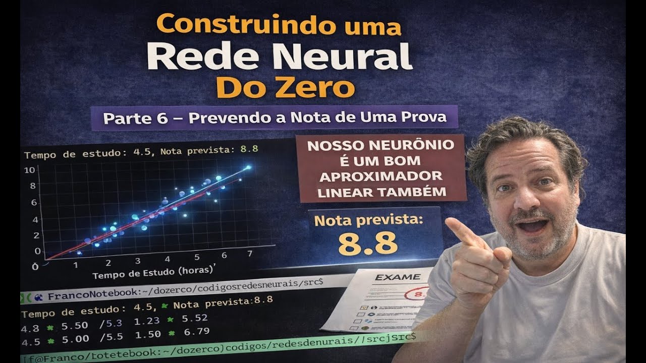 Construindo uma rede neural do zero Parte 6 - Prevendo a nota de uma prova