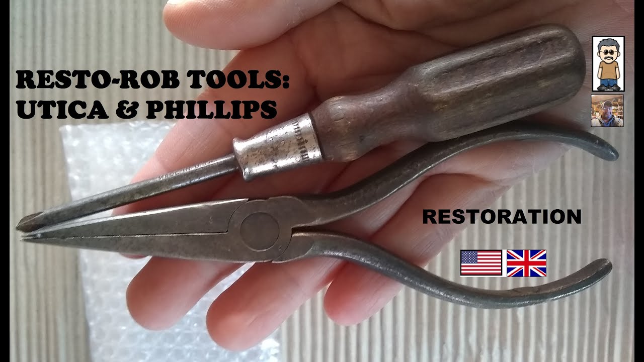 Vintage UTICA Pliers & PHILLIPS Screwdriver: RESTORED