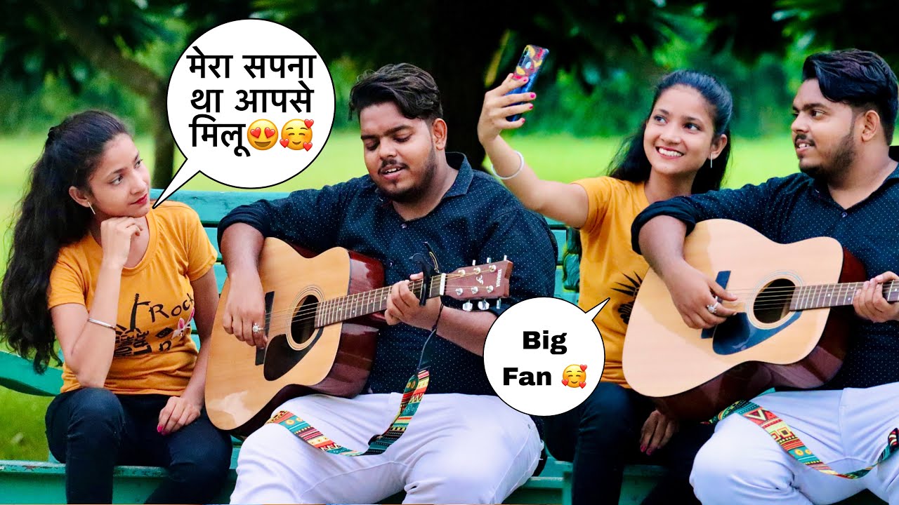 Singing Prank On Cute Subscriber | Awesome Bollywood mashup Songs | guitar prank by Ashish Mani