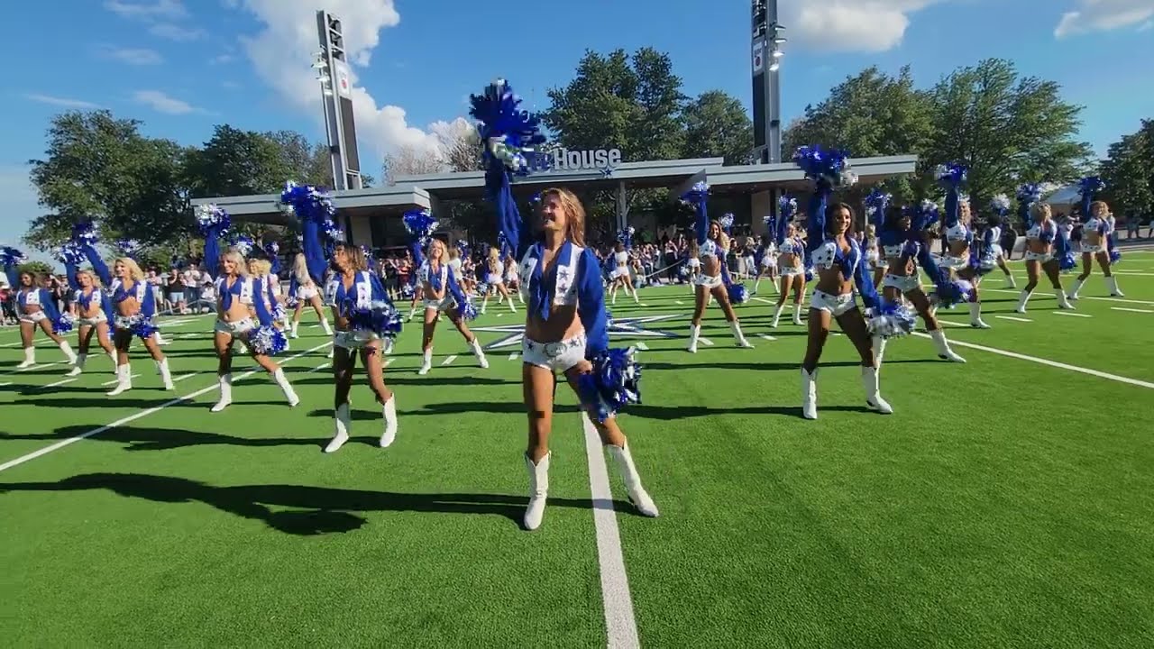 Dallas Cowboys Cheerleaders pregame performance Miller Lite club 8/26/22 vs Seattle Seahawks